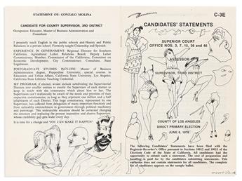 GRONK (GLUGIO) NICANDRO (1954-) Illustrated Candidates Statements.